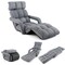 Costway 6-Position Adjustable Floor Chair for Adults Foldable Lazy Sofa for Living Room Dark Grey/Grey